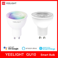 Yeelight GU10 Smart LED Bulb Colorful Dimmable Lamp Smart App control for Google Assistant Alexa SmartThings 4.5W 220V