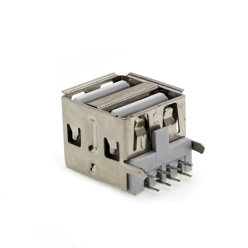 2/5/10 pcs double usb Socket Type A Bent 8Pins USB Connector PCB Female Port Jack Tail Electric Terminals