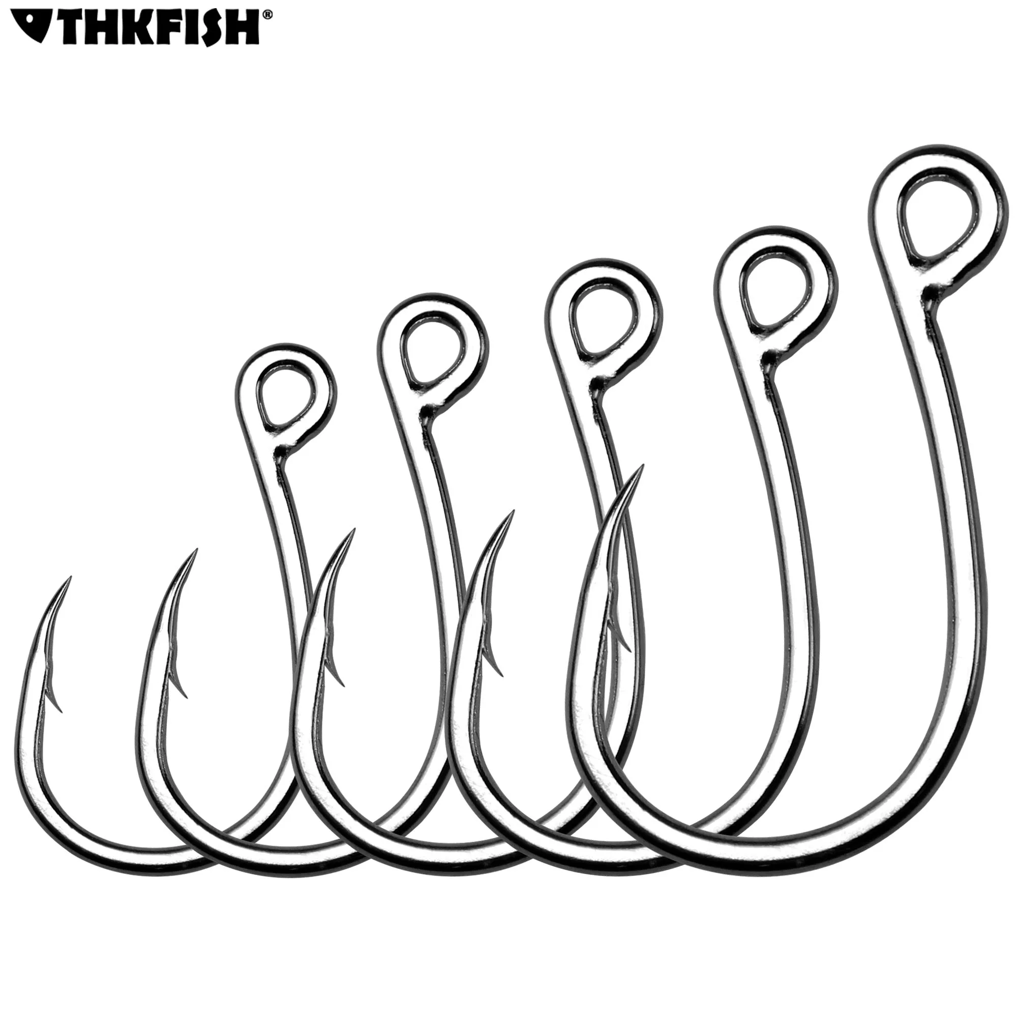 

Jigging Sea Fishing Hooks Saltwater 9985 #3/0 #6/0 #7/0 #9/0 Big Eye Barbed Hooks High Carbon Steel Crank Hook