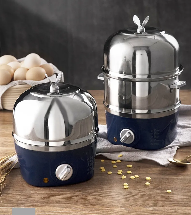 220V Household Electric Steaming Cooker Stainless Steel Multi Cooker 2 Layers Electric Steamer Stewed Egg Custard Cooker