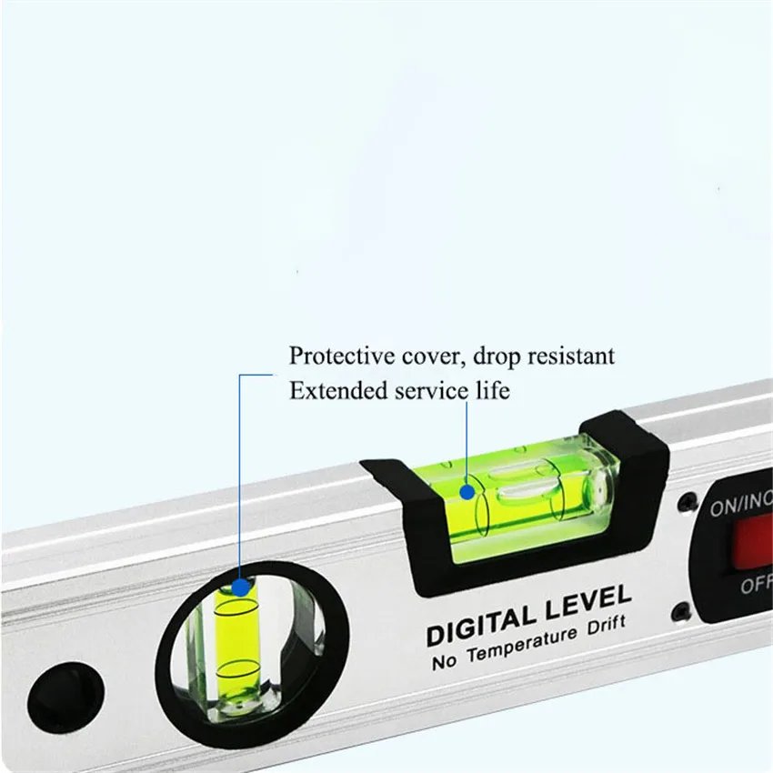 Digital Protractor Ruler, Electronic Level Tools, 360 Degree Flip, Measuring Angle Ruler, 400mm