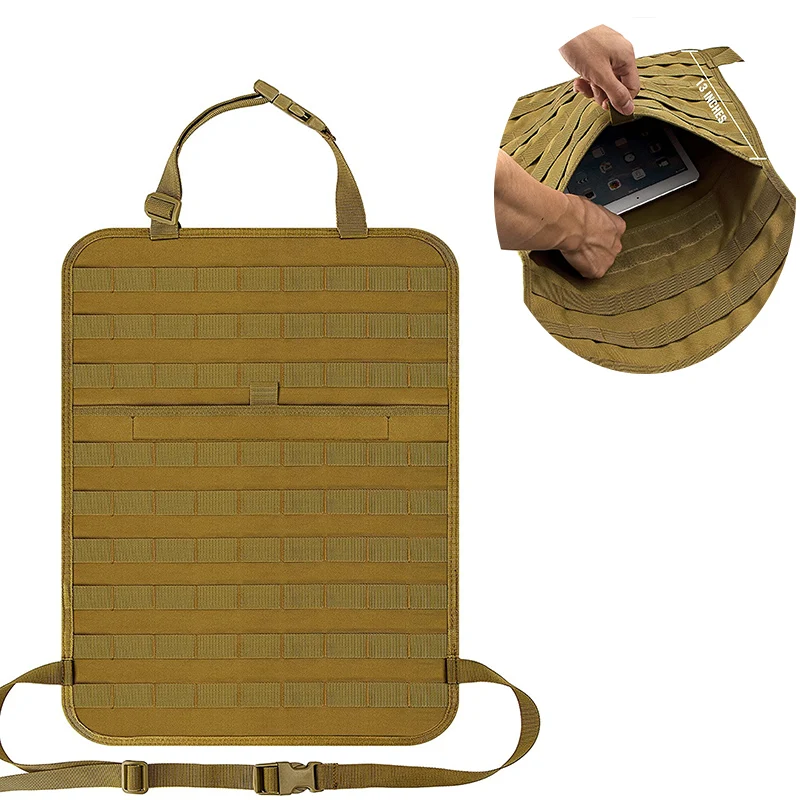 Novo saco molle tático assento de carro volta organizador saco de armazenamento caça bolsa capa caso painel do veículo capa de assento do carro