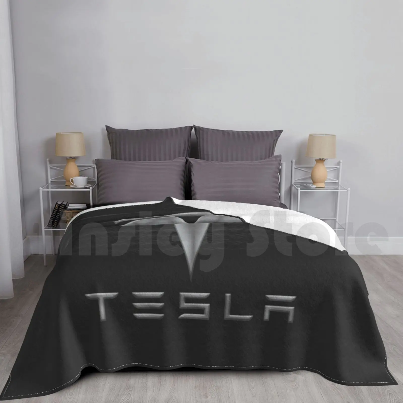 Tesla Blanket Fashion Custom Tesla Space Elon Musk Spacex Musk Elon Science Space X Smoke Weed Blunt Engineering