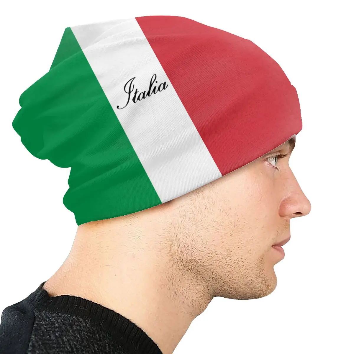 Italian Flag Of Italy Italia Caps Hip Hop Street Skullies Beanies Hat Men Women Male Spring Warm Head Wrap Bonnet Knit Hat