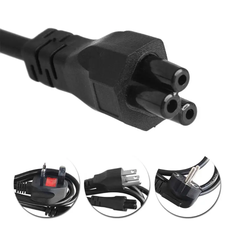 Cable de alimentación de CA C5 de 1,5 M, adaptador de Cable de extensión de energía para portátil, PC, Monitor de ordenador, accesorios, enchufe de Reino Unido/EE. UU./UE