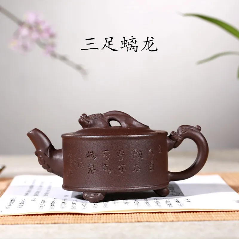 

Yixing are recommended by peng-cheng gu pure manual tripods longnu make tea pot of ore purple clay teapots