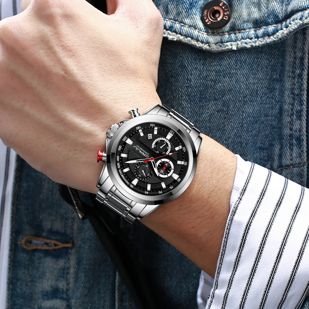 Orologi da uomo CRRJU New Top Brand orologi in acciaio inossidabile per uomo 2022 cronografo impermeabile data orologi al quarzo reloj hombre