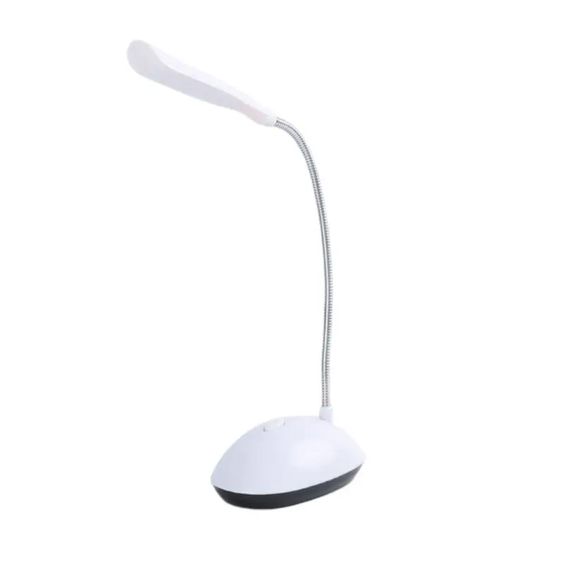 Mini lampada da scrivania a LED alimentata a batteria rotazione a 360 gradi tubo flessibile a collo cigno regolabile protezione degli occhi tavolo da studio lettura luci notturne