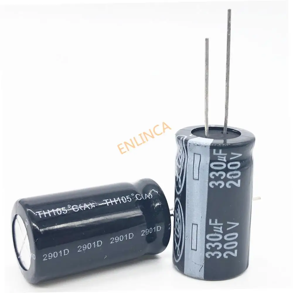 2pcs/lot 200V 330UF 18*35 20% RADIAL aluminum electrolytic capacitor 330000nf 20%
