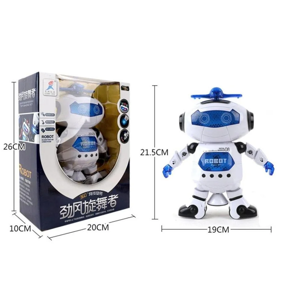 Robot astronauta de baile inteligente para niños, Juguetes Divertidos para caminar electrónicos con luz LED, regalo de cumpleaños, novedad de 360