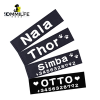 2 PCS PU Personalized Dog ID TagS for K9 Harness Collar Label Sticker Patch Custom Dog Tag Name Custom Pet Dog Harness Name Tag