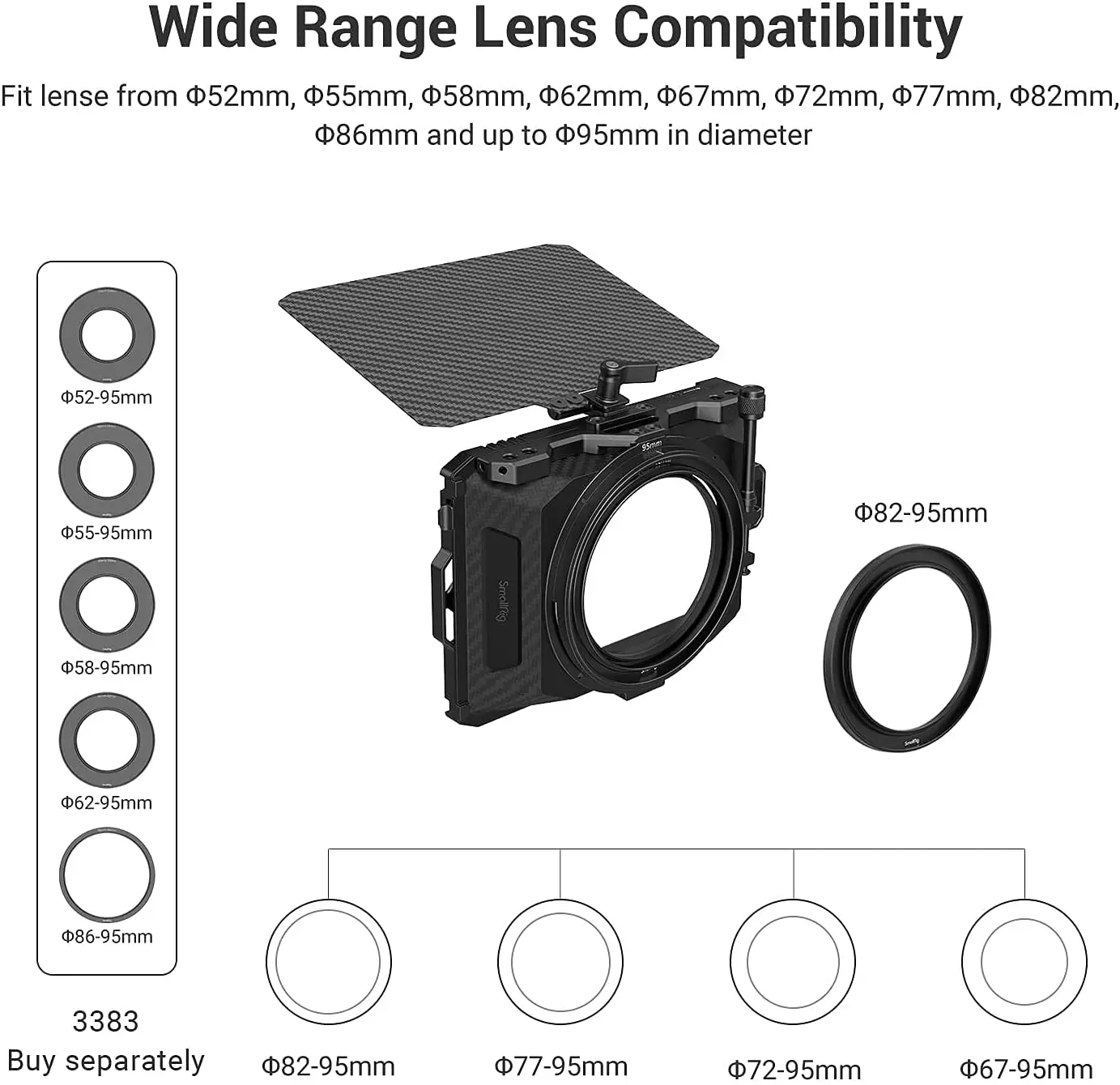 SmallRig Mini Matte Box And Mini Follow Focus Professional Set Mini Kit Include For Mirrorless DSLR Cameras Top Flag 3196+3010