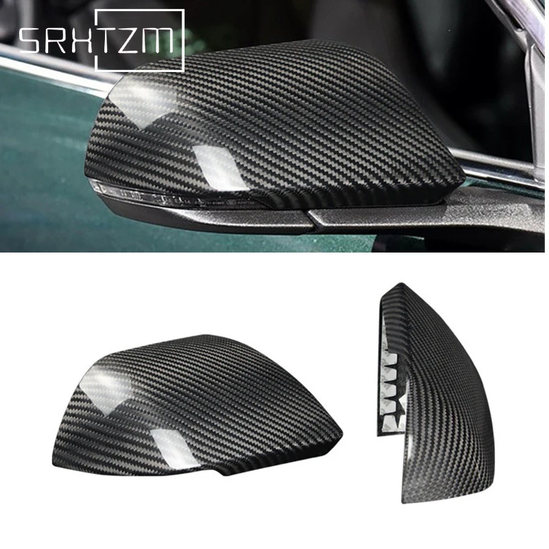 

For Ford Mustang 2015 2016 2017 2018 2019 2020 Car Rearview Mirror Cover Side Wing Protect Frame Covers Carbon Fiber Trim Shell