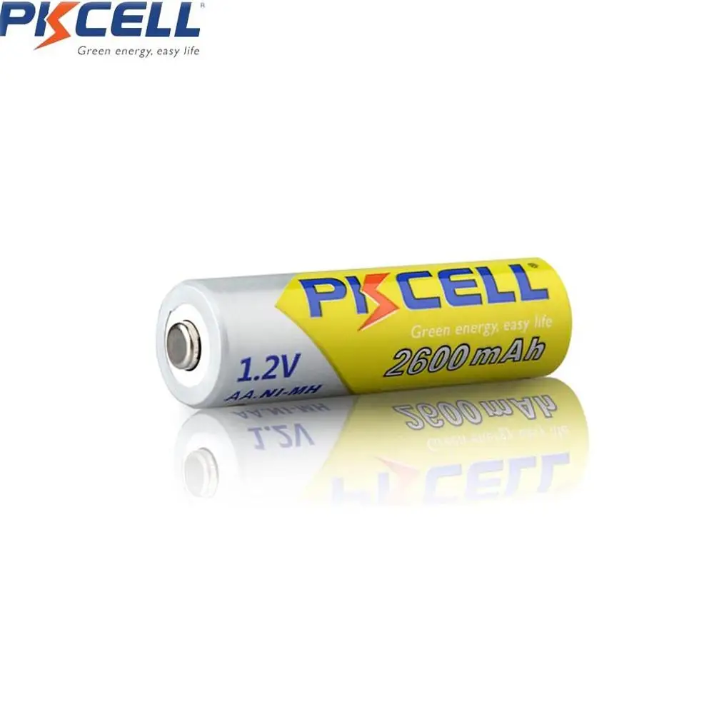 8 sztuk/partia Pkcell 2600mAh AA Ni-Mh akumulator 1.2V NiMh baterie aa z 1000 cyklami do latarki LED