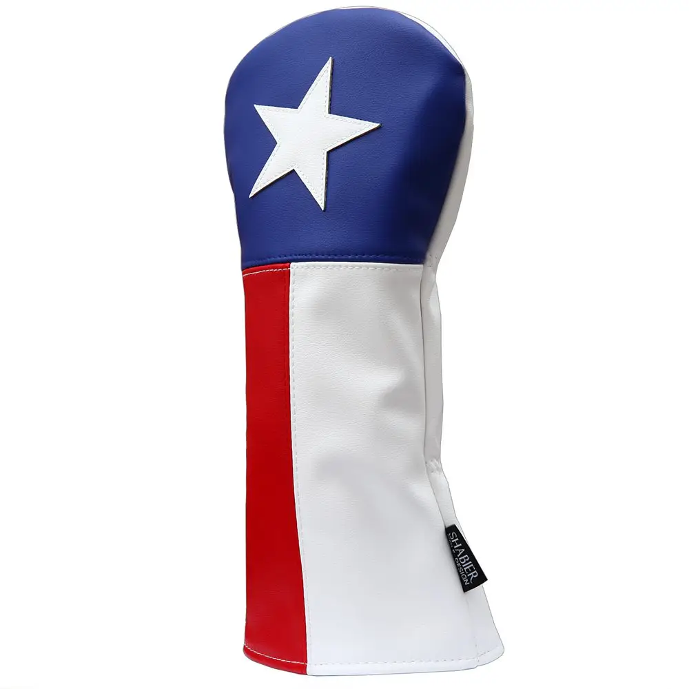 Texas Golf Club Head Cover - Premium, Hand-Made Leather Lone Star Design Headcovers - TX Pride Styled