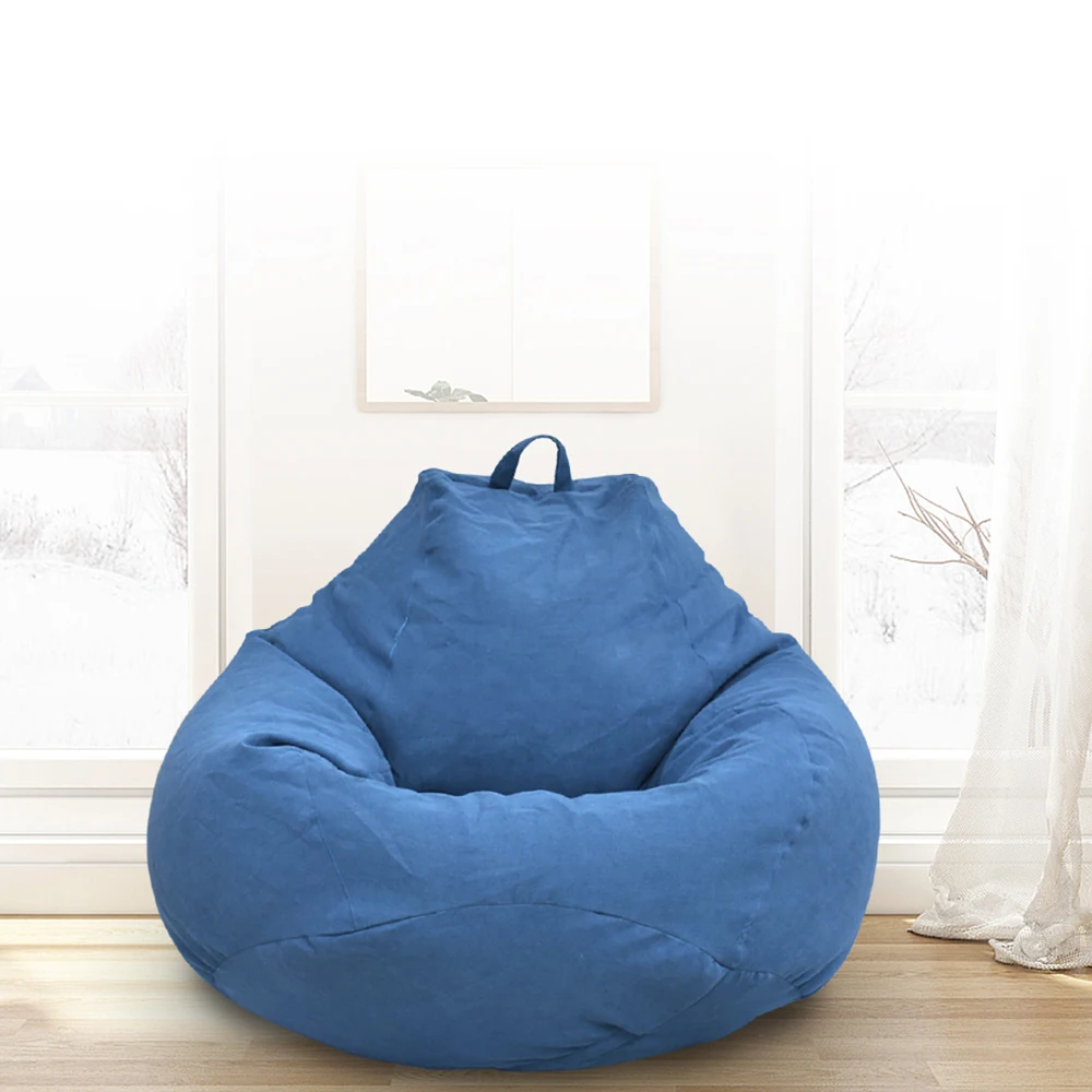 Large Small Lazy Sofas Cover Chairs without Filler Linen Cloth Lounger Seat Bean Bag Pouf Puff Couch Tatami Living Room