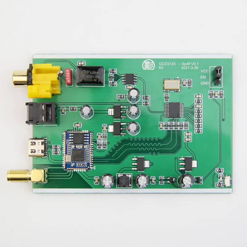 Módulo receptor Qcc5125 Bluetooth a fibra coaxial 5,0 aptx emparejamiento automático LDAC