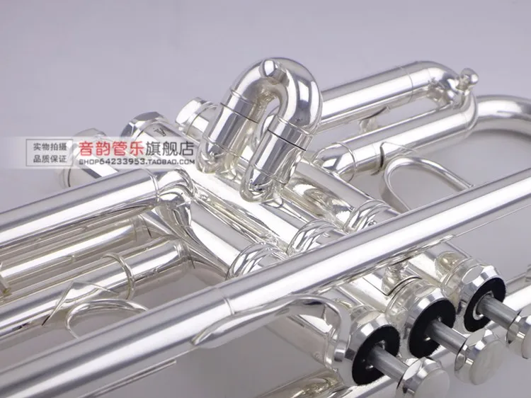 LT180S-90 Brass Bb Trumpet High Quality Silver Plated Musical Instruments Exquisite Hand Carved B Flat Trumpet With Mouthpiece