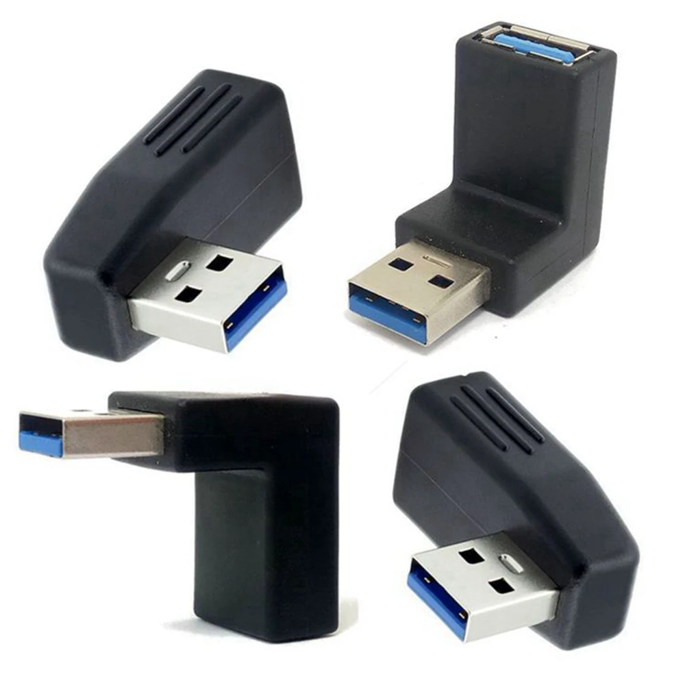 90 Degree Left Right Angled USB 2.0 USB 3.0 A Male To Female Adapter Connector For Laptop PC Drop ship