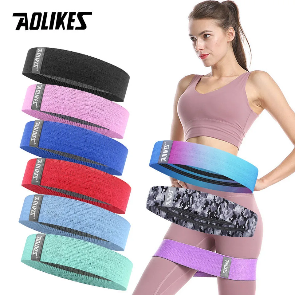 AOLIKES Fitness Elastic Booty Band For Sports Home Hip Circle Loop Resistance Band Workout Exercise for Legs Thigh Glute