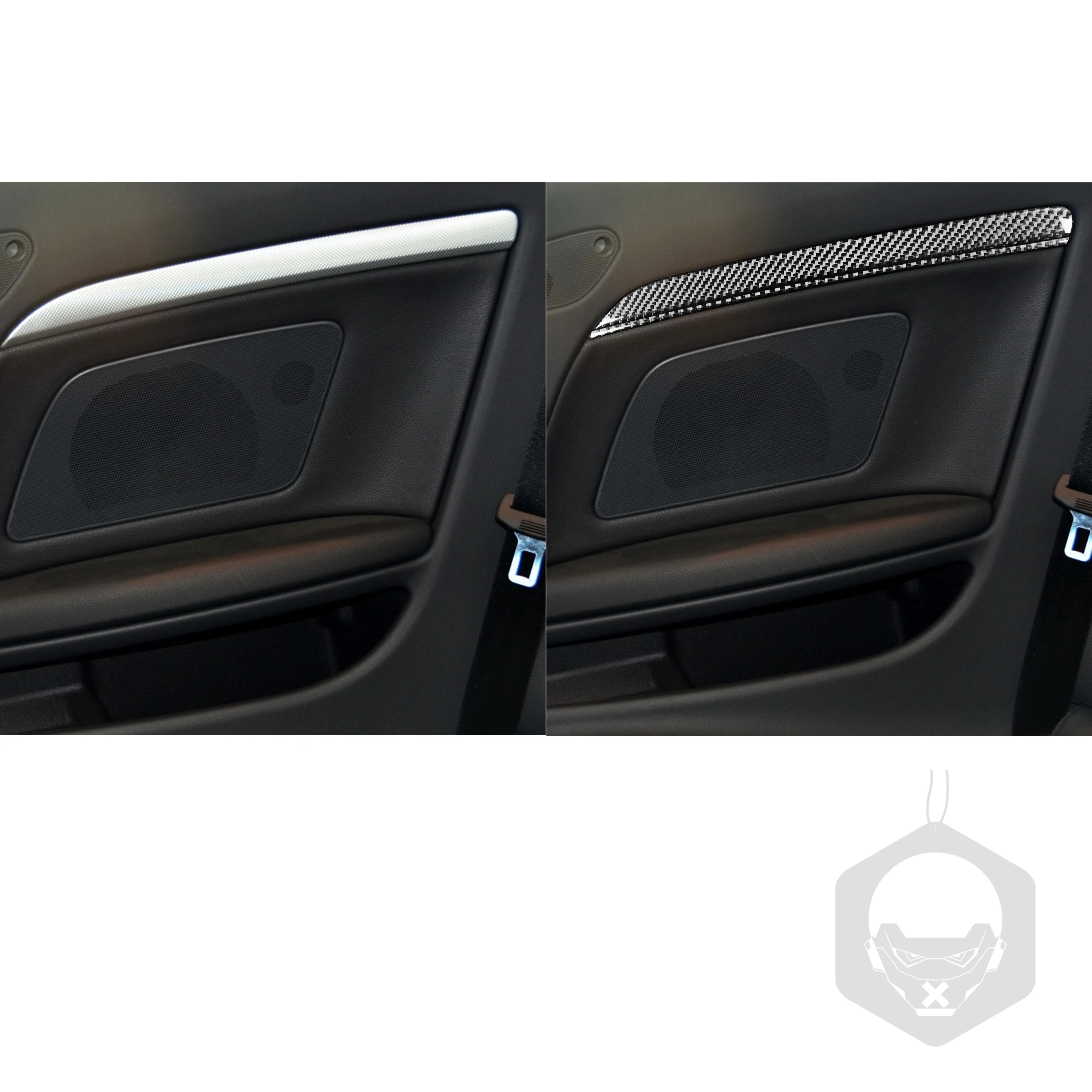 Car Door Trim Interior Carbon Fiber Stickers Door Panel Update Cover Decal For Audi A5 Hard Top 2008-up Car Accessories