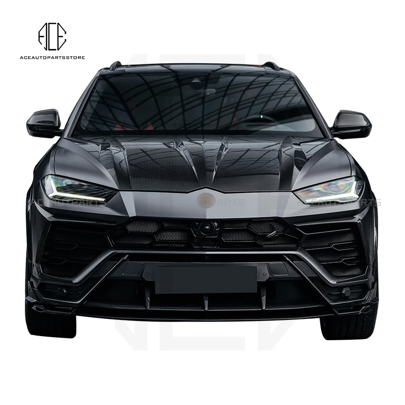 Real Double Carbon Fiber Hood Engine Cover Bonnet For Lamborghini URUS Top Style Cover Car Auto Modification Accessories