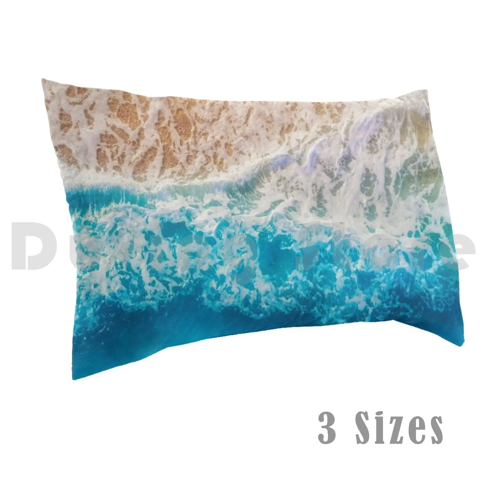 Majestic Sea Pillow case 1458 Marble Sea Ocean Blue Water Abstract Waves Watercolor Pattern Beach