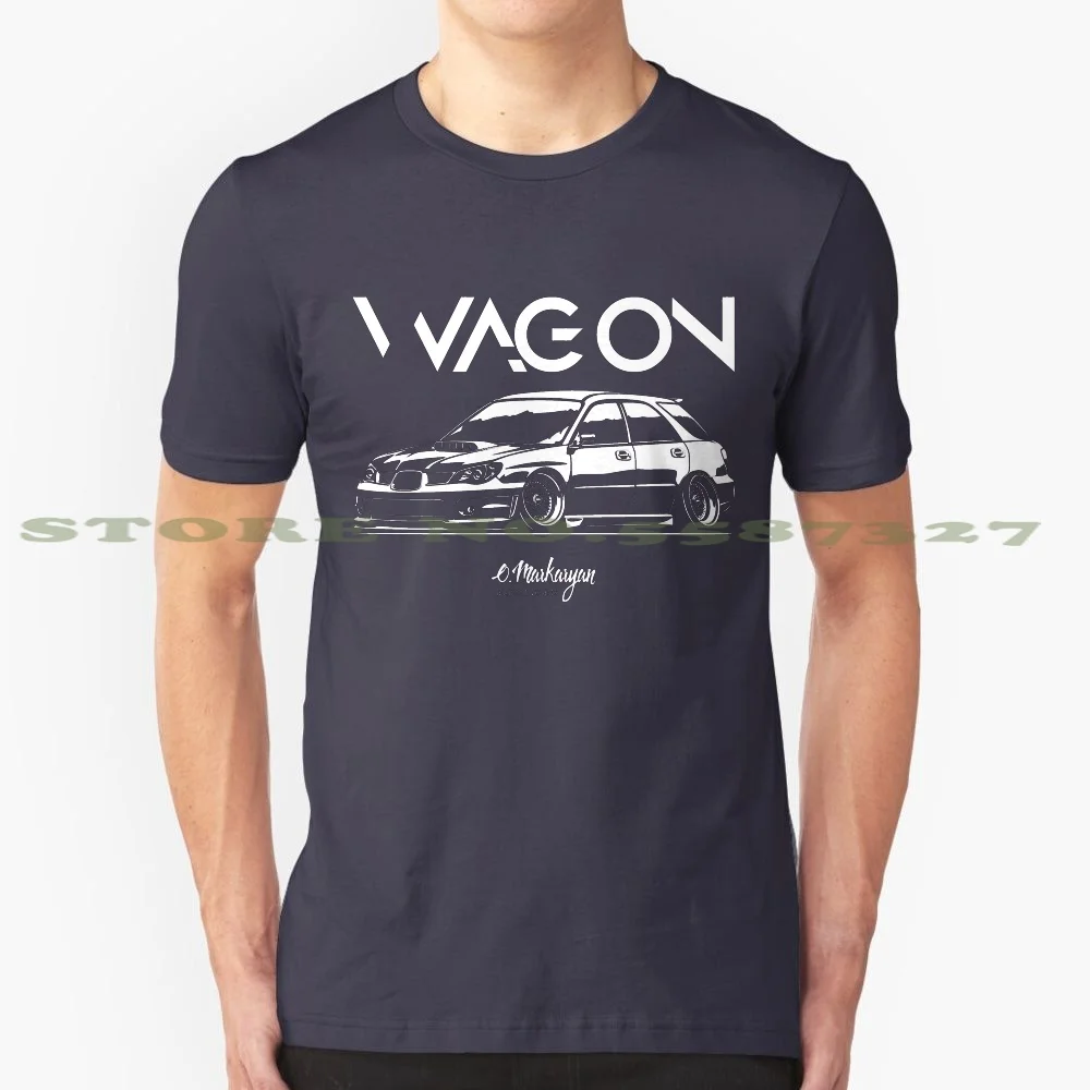 Stanced Wagon 100% Cotton T-Shirt Cars Automotive Automobile Stance Sportcar Japan Drift Legend Supercar Vehicle Nurburgring