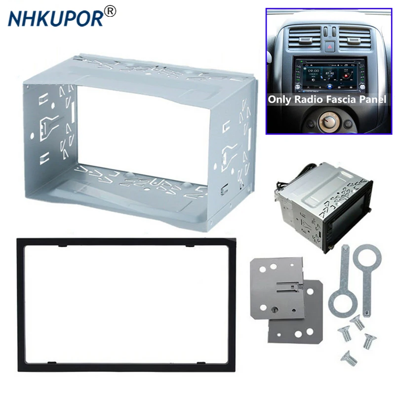 Radio samochodowe Stereo Audio Refitting ISO Universal Double 2 DIN Installation Metal Cage Fascia dla VW Series Jetta Golf Bora Polo
