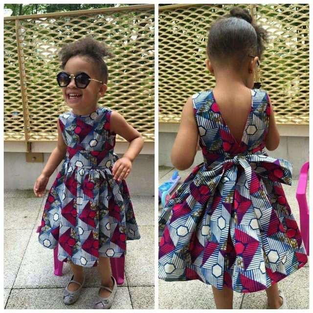 Fillette modele de robe fashion africaine pour petite fille