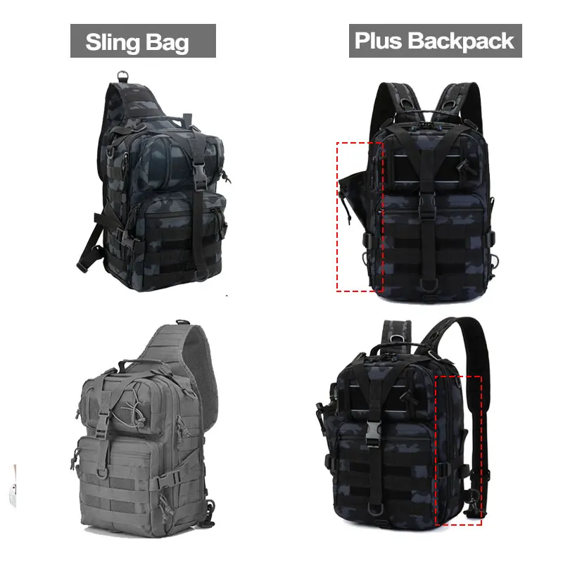 Bolsa de asalto táctica MOLLE – Mochila ripstop militar - imagen 4