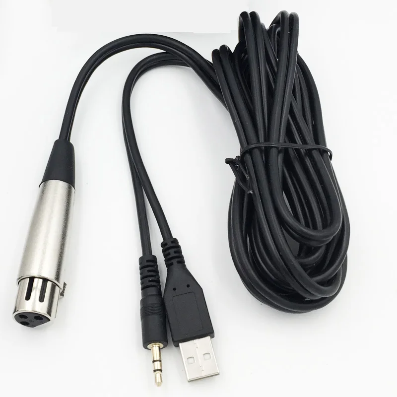 MK F200FL Microphone Audio Cable, USB With 3.5mm Double Cable For MK F100TL MK-F200FL F100TL MK-F100TL Xlr Cable