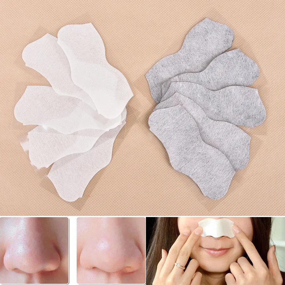 20PCS Bamboo Charcoal Blackhead Remover Deep Nose Pore Cleasing Strip Nose Sticker Pig Nose Mask Charcoal Pore Strip Deep Clean