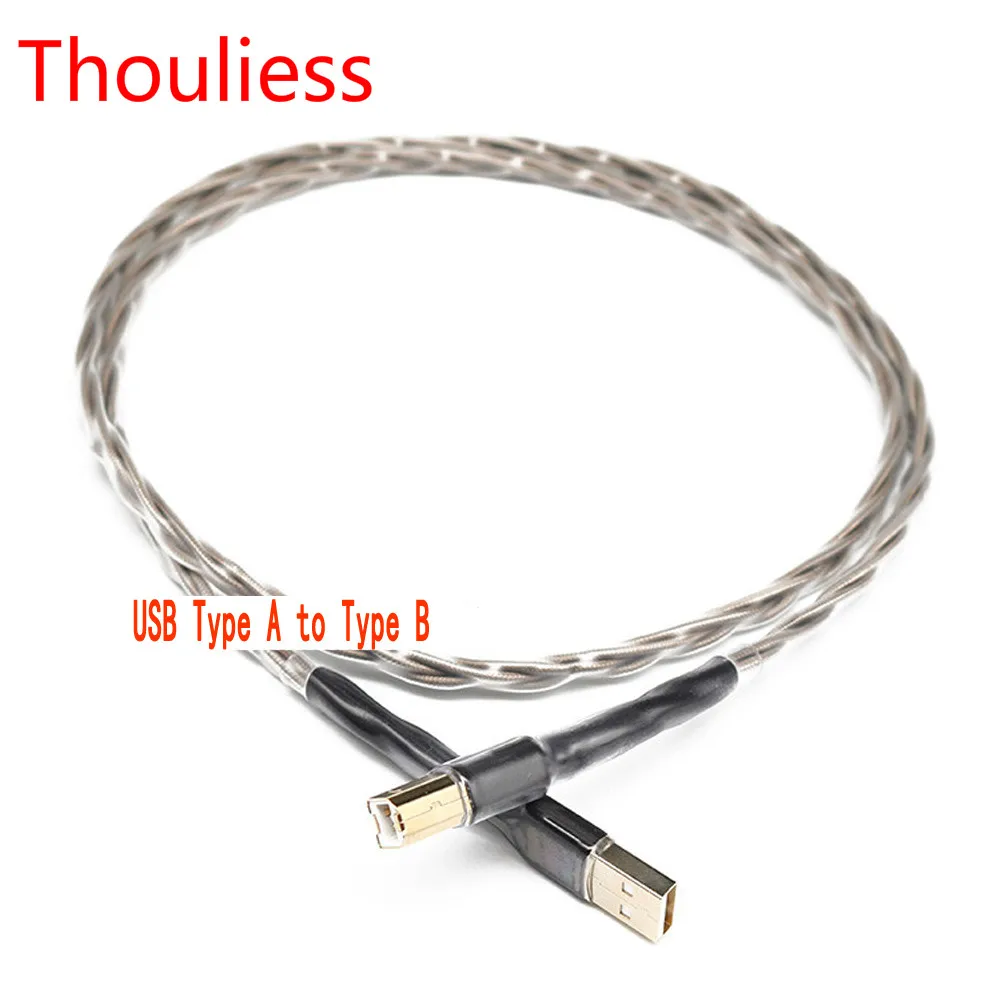 Thouliess TOP-HIFI Odin Interconnect USB A-B Audio Cable Gold Plated USB Type A to Type B Audio Digital Cable