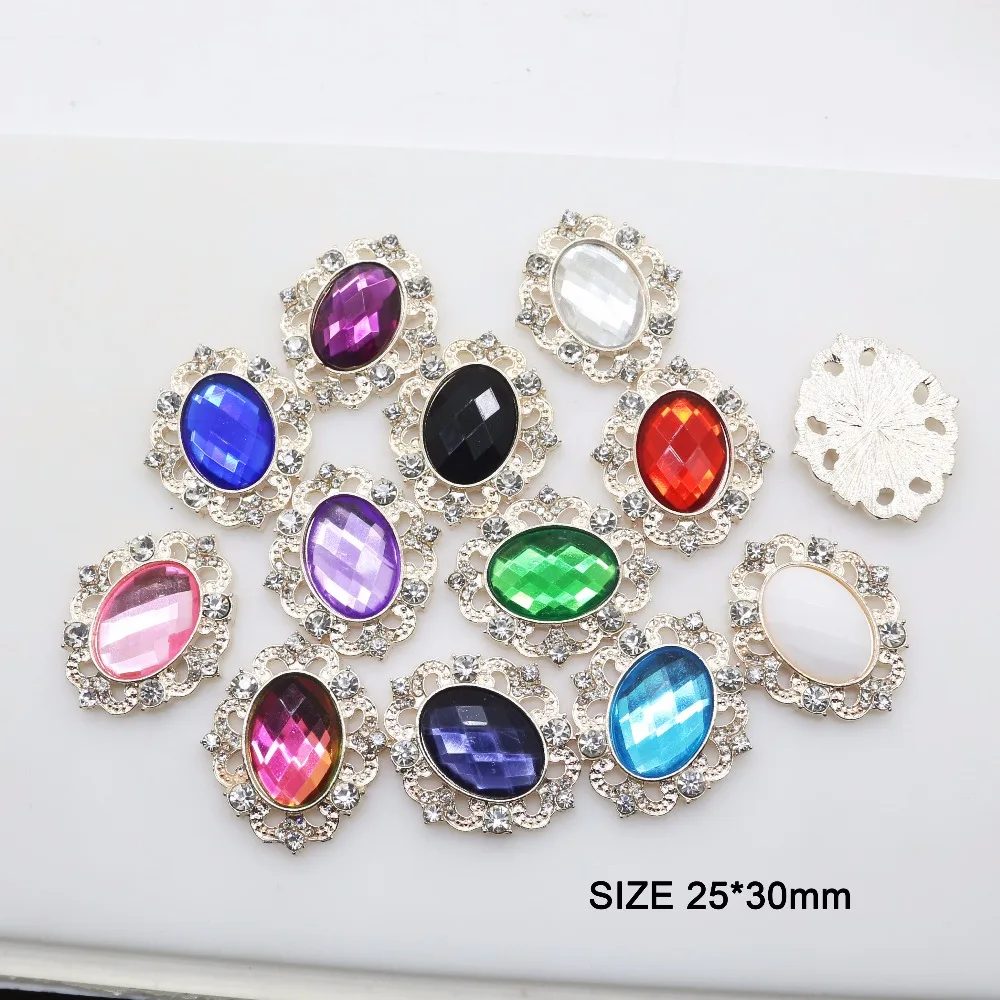SKEY CIEL New 10Pcs/Lot Fashion 25*30mm Jewelry Accessories Flatback Brooches DIY Handwork Beautiful Decoration