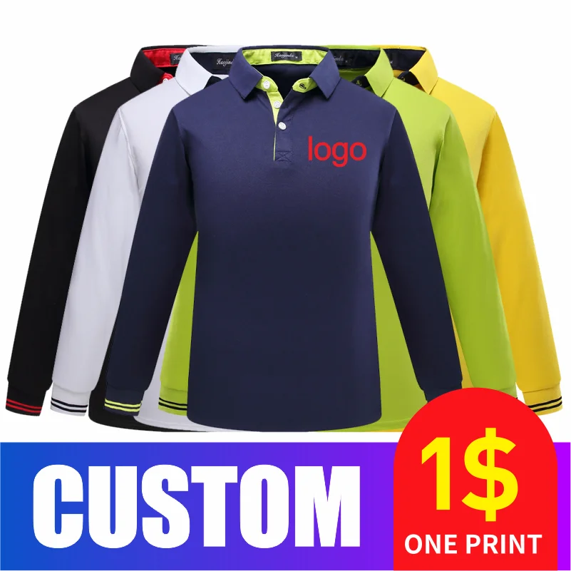 COCT Long Polo Shirt 2021 New Cheap Casual Personal Group Customized Embroidered Polo Long Sleeve