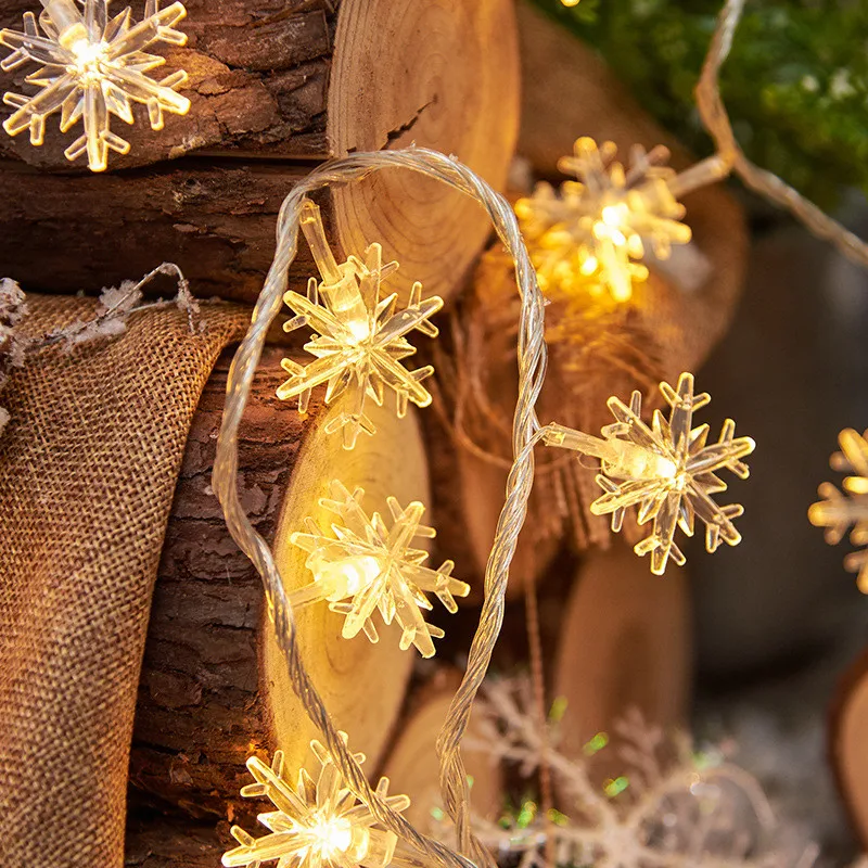 ندفة الثلج أدى ضوء خرافية ، إضاءة الزفاف ، إكليل ، ضوء عيد الميلاد ، لوميناريا ، ديكور المنزل ، حفلة حديقة ، عطلة