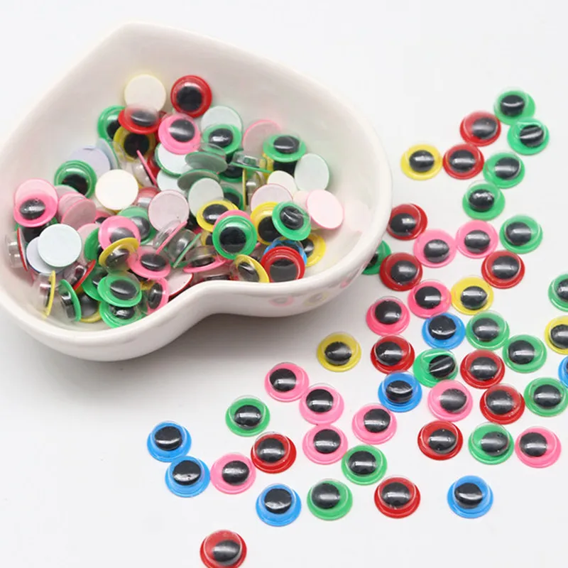 Colorful Self-adhesive Googly Wiggle Eyes for DIY Scrapbooking Crafts Projects DIY Dolls Accessories Eyes Handmade Toys