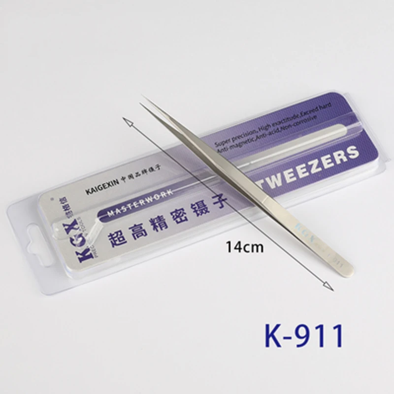 High Precision Stainless Steel Tweezers Industrial Electronics Curved Straight Forceps Mobile Phone Hand Repair Tools Tweezers