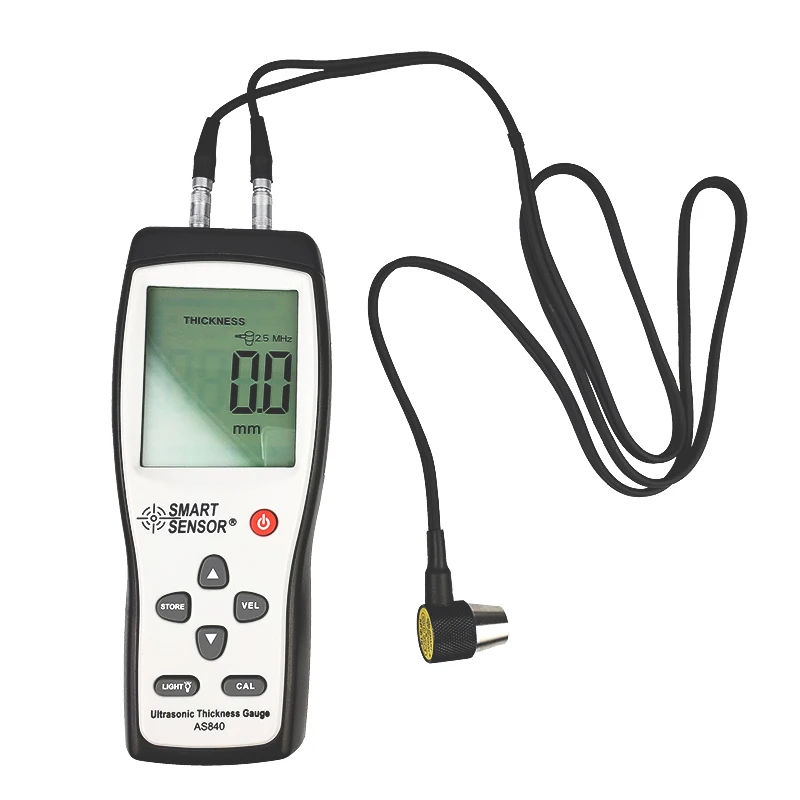 

Smart Sensor AS840 Digital Ultrasonic Thickness Gauge Sound Velocity Meter Metal Depth tester 1.2-225mm with LCD display