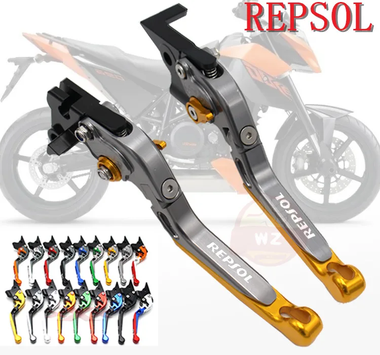 For HONDA CB599 / CB600 Hornet CBR600 F2 / F3 /F4 / F4i Motorcycle Adjustable Adjustable Folding Brake Clutch Levers REPSOL LOGO