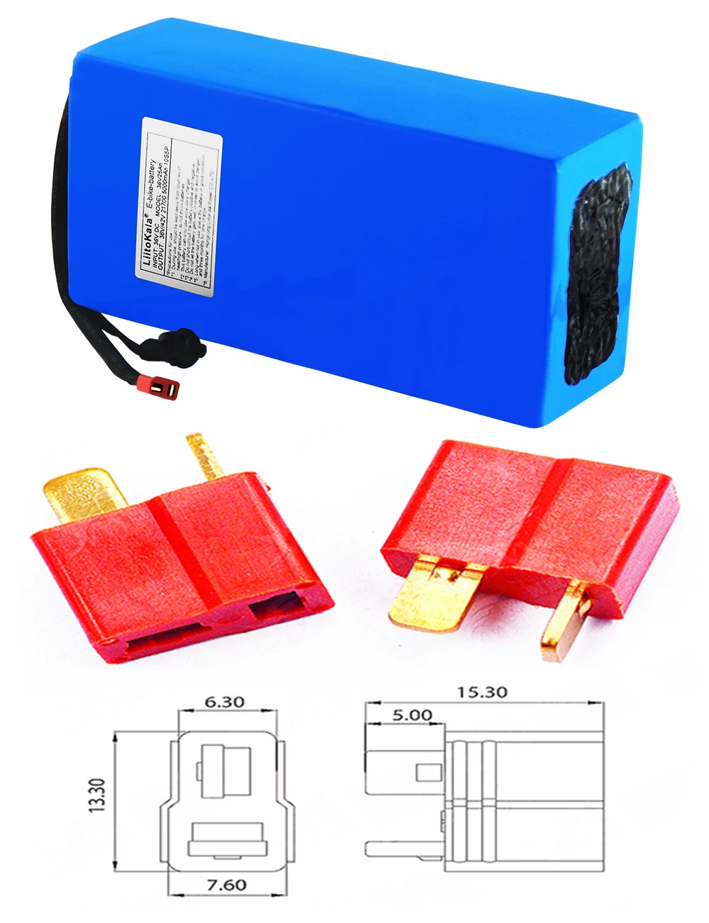 Imagem -05 - Liitokala-bateria de Triângulo de Bicicleta Elétrica com Bolsa 36v 25ah 21700 10s5p 500w Íon de Lítio 30a Bms