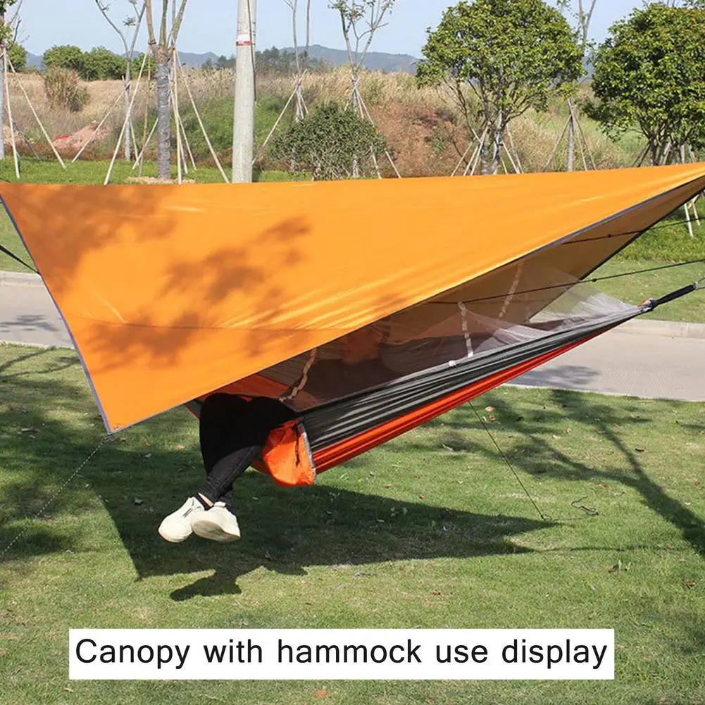 320*250cm Sunshade Canopy Waterproof Tarp Tent Oxford Silver Coated Cloth + PU1000 Water Pressure Outdoor Camping Sun Shelter