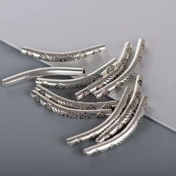 Metal Connector Carved Patterns Pipe Alloy parts Jewelry Findings components #JY423