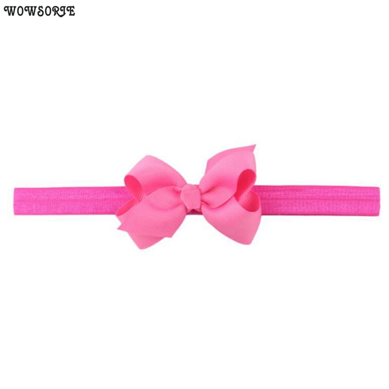 8cm Baby Headband Bowknot Elastic Hair band party hair Bow flower  Newborn headwear baby children Hair Accessories