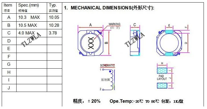 10PCS/lot SMD Power Inductors CDRH104R CD104R 10*10*4MM 2.2UH 3.3UH 4.7UH 6.8UH 10UH 22UH 33UH 47UH 68UH 100UH 150UH 220UH 330UH