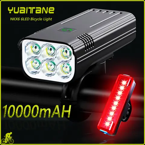 Bike Light 10000mAh Waterproof USB Rechargeable YUAITANE