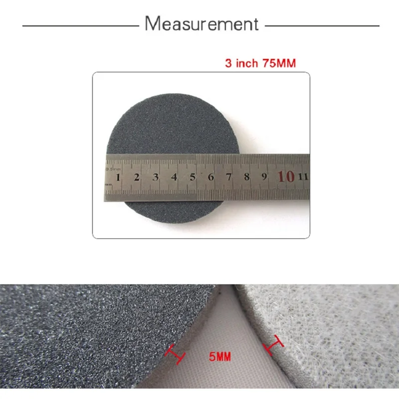 12 Pcs Flocking Round Disc Sanding Sponge 3 Inch 75mm 300-3000 Grit for Polishing & Grinding Power Tools Accessories