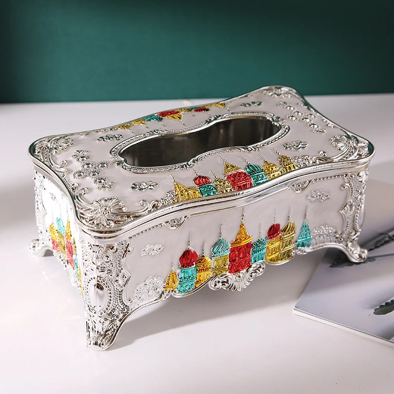 IMUWEN Acrylic Tissue Box European Castle Paper Rack Office Table Accessories Home Office KTV Hotel Car Facial Case Holder