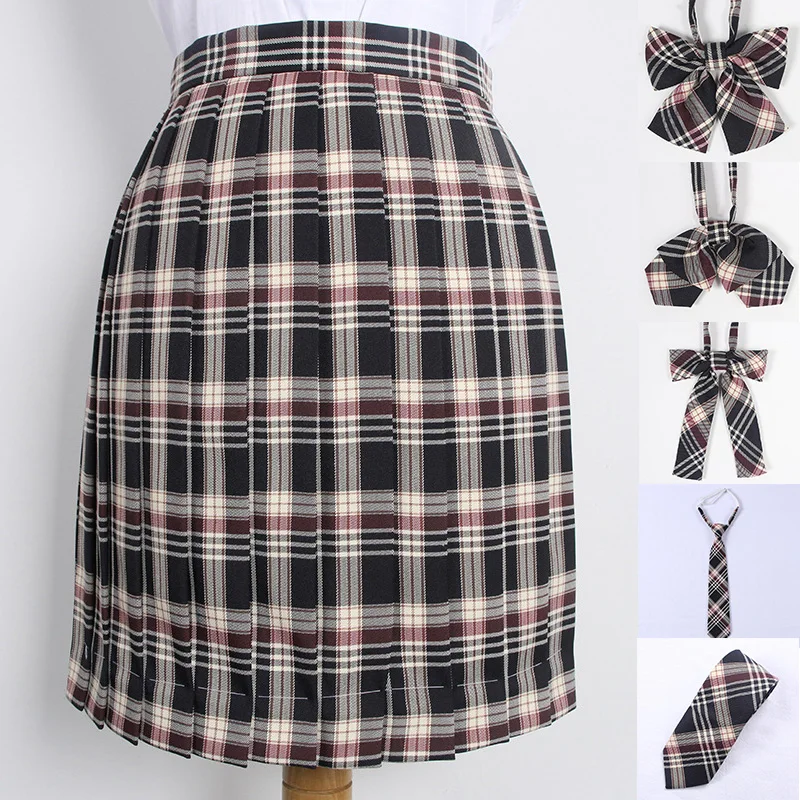 School Jurken Japanse Meisje Zwarte Plaid Geplooide Rokken School Half Rok School Uniform Cosplay Mini Matrozenpakje Korte Rokken